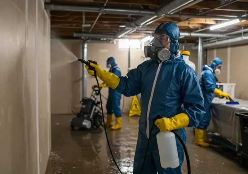 Basement Sanitization and Antimicrobial Treatment process in Yakima, WA